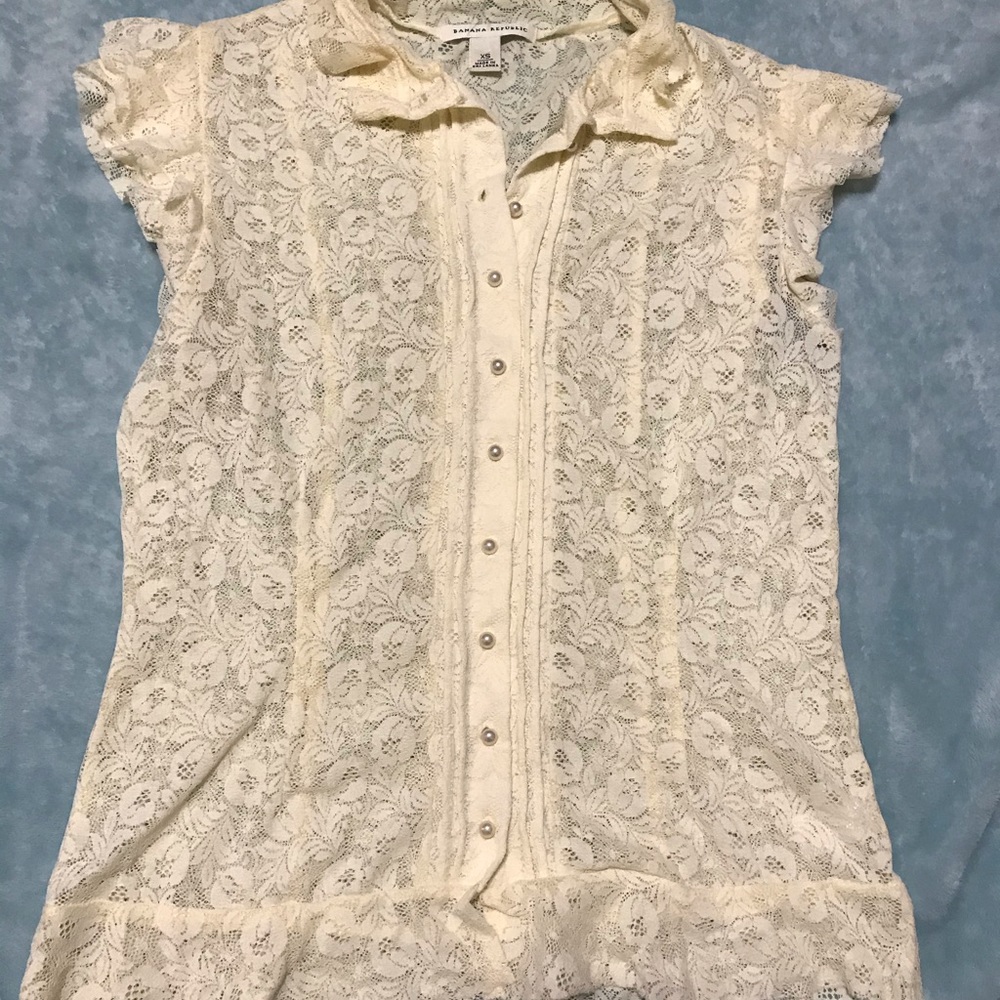 Banana republic lace blouse